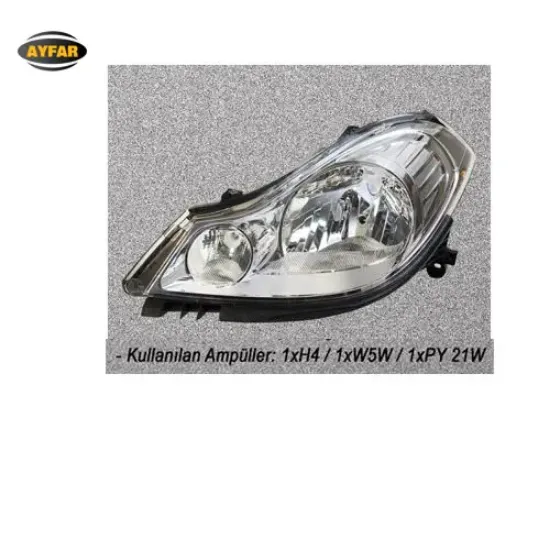 Far sağ symbol ıı 08 elektrikli motorlu h4 ayfar 7701070631/ 260105157r resmi