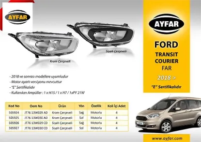 Far sağ siyah çerçeveli ford transıt courıer 18 > ayfar jt7613w029cd/ 2263642 resmi