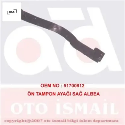 Ön tampon ayağı sağ albea - palıo 210020 bırlık 51700812 resmi