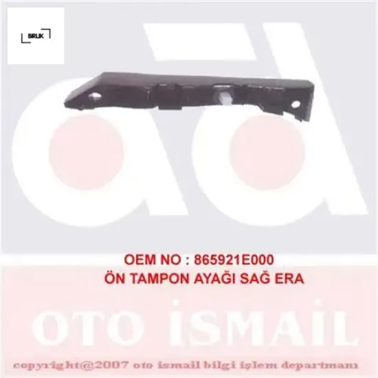 Ön tampon ayağı sağ hyundaı era 910061 bırlık 865921 resmi