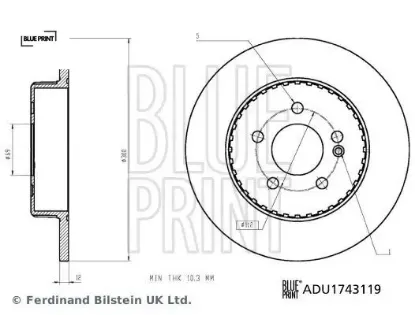 Fren dıskı arka mercedes c-class w205 s205 c205 a205 blue prınt a0004230512 resmi