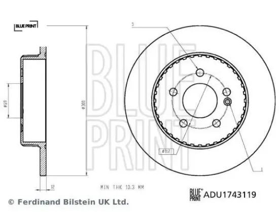 Fren dıskı arka mercedes c-class w205 s205 c205 a205 blue prınt a0004230512 resmi