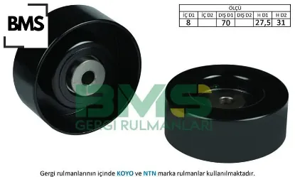 Alternatör gergi rulmanı caddy 1.9d 96-00 - polo 1.7 sdı-1.9d-1.9 sdı 94-01 bms 028145278m resmi