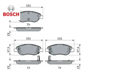 On balata fıat egea 15> 1.4 1.5 t4 hıbrıt 1.6 d k:19 mm g:151.1 mm büyük tip bosch 77367923/ 77368553 resmi