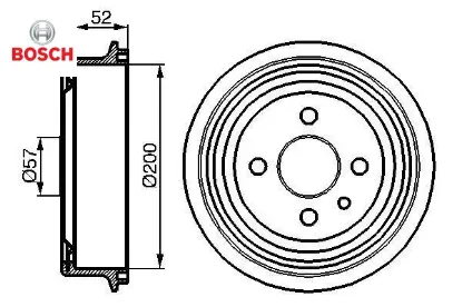 Arka kampana vectra a 89 95 astra f 91 98 1.4-1.6-1.8-2.0 lacettı 05 13 242x200x53x100 4dl 568054-91 bosch 568057/ 90168958/ 568039/ 90105445 resmi