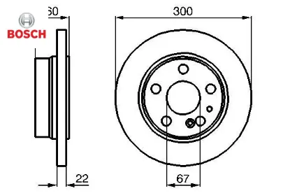 Fren dıskı arka s-class w140 w220 bosch a1404230412 resmi