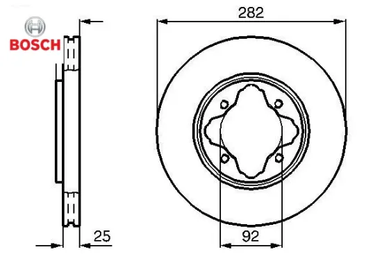 Ön fren aynası rover 600 618 96-99 620i si ti 93-99 / honda accord euro 2.0l f20z1 ce8 kasa 96-98 15 bosch 45251sm4g01/ 45251sn7e50/ gbd90837 resmi
