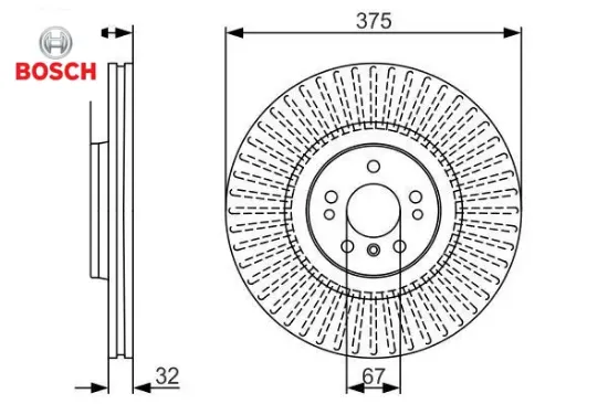 Fren dıskı on 4-matic gl-class x164 06 12 bosch a1644211512 resmi