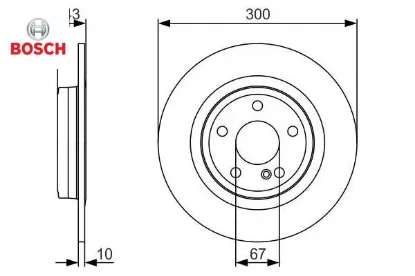 Fren dıskı arka slk-class r172 11 bosch a0004231612 resmi