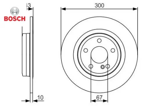 Fren dıskı arka slk-class r172 11 bosch a0004231612 resmi