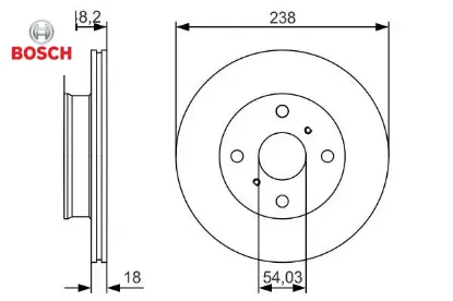 Ön fren diski hava kanallı corolla 1.3l 2e ee90. Ee100 88-98 1.6l 4a-f ae92 88-91 238 çap x 4 bijon bosch 4351212330/ 4351212290/ 4351212310 resmi