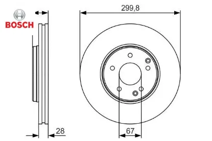 Fren dıskı on w203 cl203 c209 w210 r170 bosch a2034210512 resmi