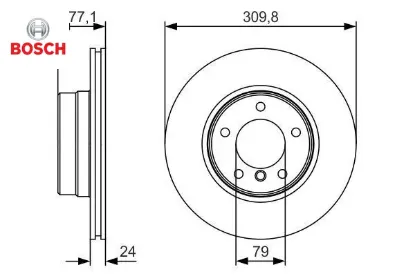 Fren dıskı on havalı e60 04 10 bosch 34116764021/ 34116864059 resmi