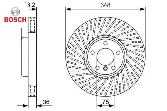 Fren dıskı on sol bmw f10 f07 f11 f12 f01 bosch 34116785669/ 34116898729 resmi