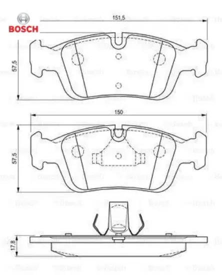 Fren balatası on bmw e46 e36 91>05 bosch 34116761244 resmi