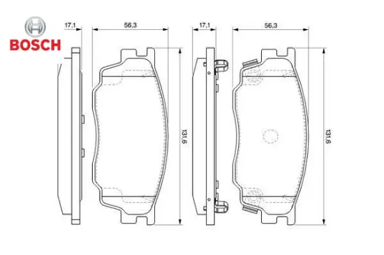 Ön balata 6 1.8 02 1.8mzr 2.0mzr 2.2 mzr 2.5mzr 07 09 0986495087 bosch g2yd3323z/ g2yd3328z/ gjya3323za resmi