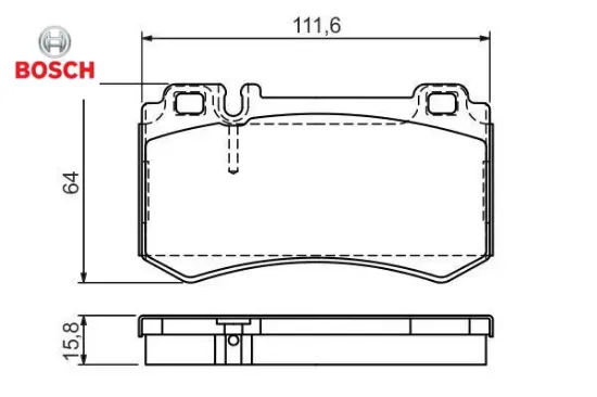 Fren balatası arka amg c219 w211 w220 bosch a0034209420 resmi