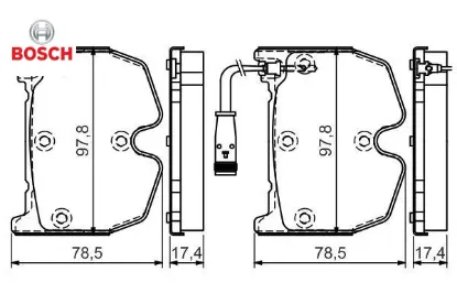 Fren balatası on c219 w211 w220 w221 r230 bosch a0034207120 resmi