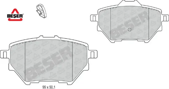 Fren balatası arka   208-2008-308-3008-508-rıfter-partner-c4-berlıngo 1619790880 Beşer 4372 resmi
