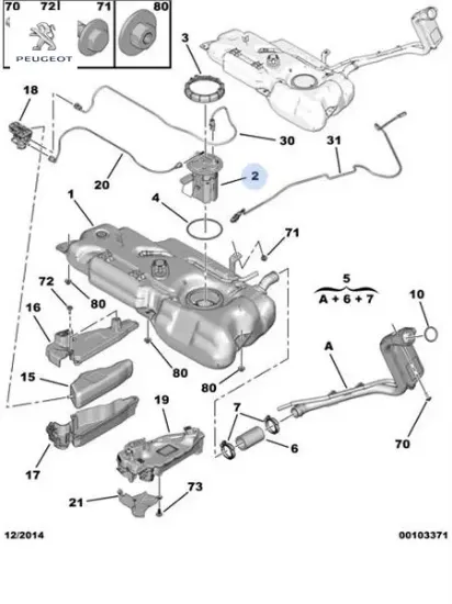 Depo şamandırası   Peugeot 9674461380 resmi