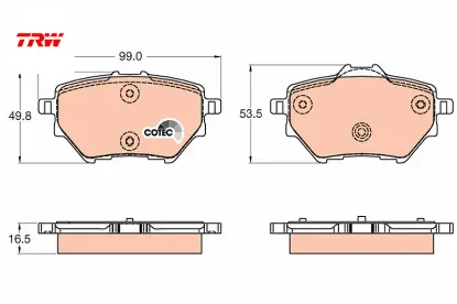 Arka fren balatası astra l 21 combo e 18 grandland 17 mokka e 20 c4 18 c4 e 22 berlıngo 18 partner 1  95525378/ 1678167980/ 1609000680 Trw GDB2036 resmi