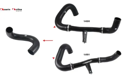 Turbo hortumu metal boru hariç ok ile gösterilen büyük hortum ducato 2.3 multijet 06>  1366816080/ 1358908080/ 1350784080 Nıfea 14813 resmi
