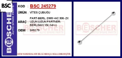 Vites çubuğu part-berl. Dw8 ac 306- zx uzun uzun partner-berlıngo ym. 04 bsc 2452.79 resmi