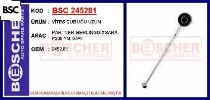 Vites çubuğu uzun partner-berlıngo-xsara-p206 ym. 04 bsc 2452.81 resmi