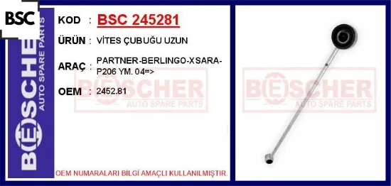 Vites çubuğu uzun partner-berlıngo-xsara-p206 ym. 04 bsc 2452.81 resmi