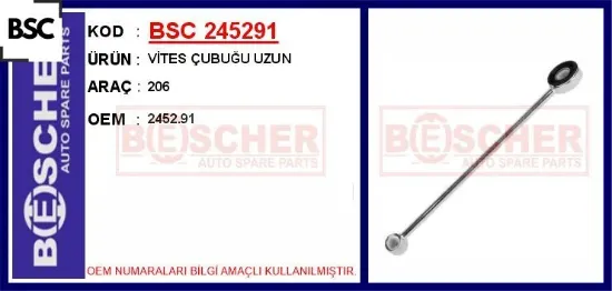 Vites çubuğu uzun 206 bsc 2452.91 resmi