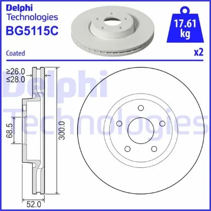 On fren aynası dıskı mondeo ıv s max galaxy 07 11 freelander 2 06-14 evoque 12-18 volvo s60 ıı 10 s8 delphı 7g911125ea/ 7g911125ba/ 7g911125aa resmi