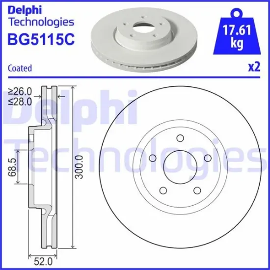 On fren aynası dıskı mondeo ıv s max galaxy 07 11 freelander 2 06-14 evoque 12-18 volvo s60 ıı 10 s8 delphı 7g911125ea/ 7g911125ba/ 7g911125aa resmi