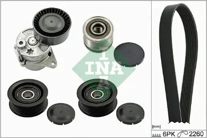 Kanallı kayıs setı mercedes w639 b906 kutuklu. Alternator kasnaklı ına a6462000570/ a6111550715/ 6pk2260 resmi