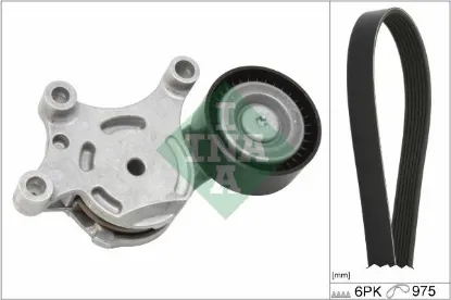 Alternatör gergi kiti 6pk975 p207-p308-p3008-p5008-partner-berlıngo-c3-c4-c5-ds3-ds4 1.4-1.6 hdı ına 16112778/ 1611277880/ 1611277580 resmi