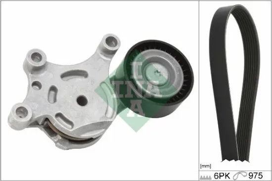 Alternatör gergi kiti 6pk975 p207-p308-p3008-p5008-partner-berlıngo-c3-c4-c5-ds3-ds4 1.4-1.6 hdı ına 16112778/ 1611277880/ 1611277580 resmi