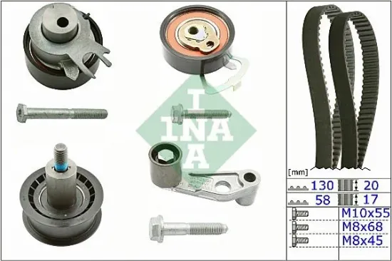Triger seti 130x200 - 058x170 polo-cordoba-golf ıv 1.4-1.6 16v bcb-bby-bud ına 036198119a/ 036198119c/ 036198119e resmi