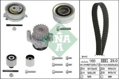 Devirdaimli triger seti 160x250 crafter-t6-a3-jetta-caddy-polo-passat 1.6-2.0 tdı cayb/c/d-caab/c-ck ına 03l198119a/ 03l198119b/ 03l198119c resmi