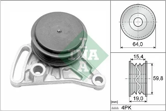 Klima gergi bilyası rulmanlı kütüklü passat-a4-a6 1.6-1.8 - 1.9 tdı aeb-adr-awt-afn-avf ına 58260511 resmi