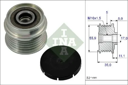 Alternatör kasnağı passat-a4-a6 1.6-1.8t benzin -1.9 tdı afn-alz-alt-avf-awt ına 038903119m/ 022903119d/ 038903119j resmi