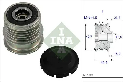 Alternator kasnagı mercedes a-class w168 98 04 ına a6681550015 resmi