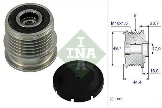 Alternator kasnagı mercedes a-class w168 98 04 ına a6681550015 resmi