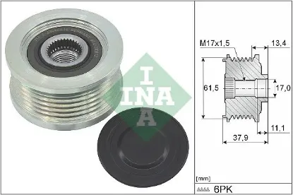Alternatör gergi rulmanı doblo 01- -bravo 96-01 -marea 96- 1.9td-1.9jtd ına 9951162 resmi