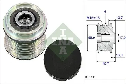 Alternatör kasnağı rulmanlı clıo ıı-kng-mgn-scenıc 1.9dcı-1.9dtı-lgn ıı 1.8 16v-2.0 16v f9q ına 7701055871/ 7701477502/ 7701207807 resmi