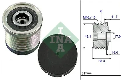 Alternatör kasnağı renault laguna ıı 01 megane ıı-ııı 02 14 trafıc ıı 06 master ıı 06 1.9dcı ına 7701477508 resmi
