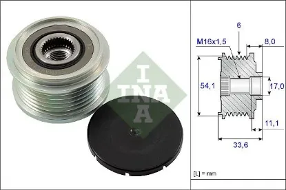 Alternatör kasnağı rulmanlı ducato-sucudo-boxer-jumper-partner-berlıngo 2.0 hdı 02 mondeo 07 ına 77362558/ 5705.As resmi