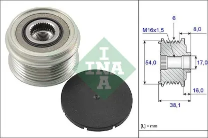 Alternatör kasnağı astra h-combo c-corsa c-d-merıva 1.3 cdtı-doblo-grande punto-lınea 1.3 mtj ına 93192631/ 77362721/ 55186280/ 1204517 resmi