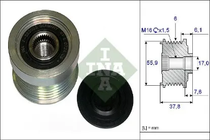 Alternatör rulmanı volvo c70 98-05 s40 2.4 04 s60 01 s80 98-06 s70 v70 xc70 xc90 535001910 ına 30737517/ 8676497/ 9459747 resmi