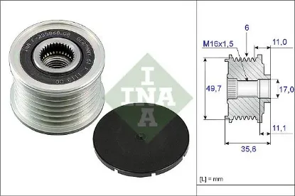 Alternator kasnagı mercedes w203 cl203 c209 w204 w211 w220 ına a6461500360 resmi