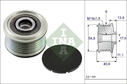 Alternatör kasnağı rulmanlı clıo ııı-kng-mgn ıı-modus-scenıc-twng-note-mıcra-qashqaı 1.5 dci ına 231004527r/ 231001043r/ 231001956r resmi
