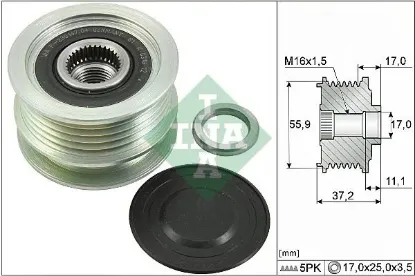 Alternatör kasnağı mgn-clıo ıı-kng-twng-symbol ıı 01- 5 kanallı k9k-k4m ına 8200113636 resmi
